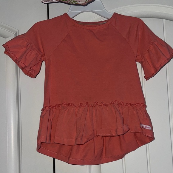 Ruffle Butts Pink and Green Floral Kids Capri Leggings Set - Picture 3 of 5